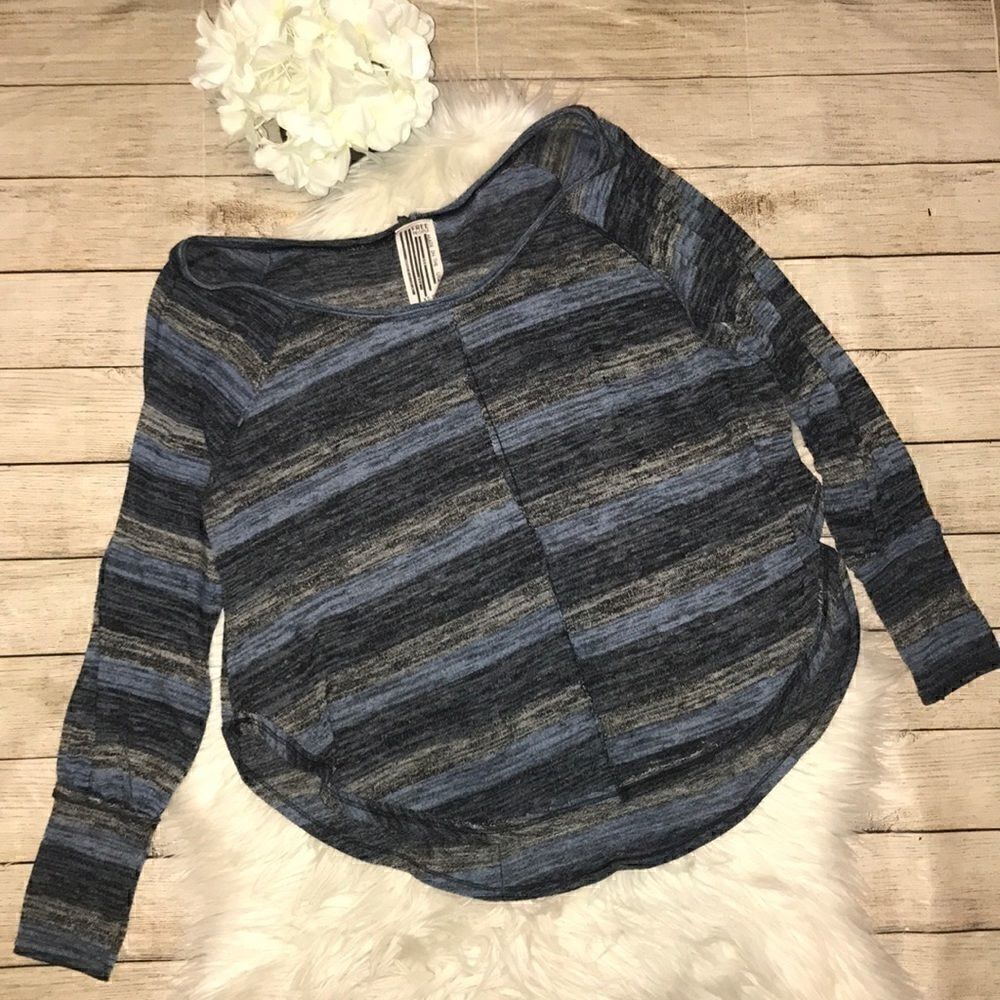 Free People Lightweight Pullover Striped Sweater